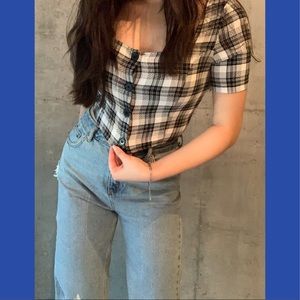 Plaid crop top